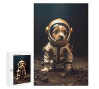 Puzzles pour Adolescents 1000 PCS Cosmonaut Dog Puzzles pour Adultes Jouets Anti-Stress pour S'amuser en Famille Interaction Parent-Enfant 1000 PCS