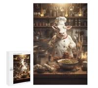 Puzzles pour Adolescents 1000 PCS Cow Cooking Kitchen Funny Puzzles pour Adolescents, Jouets À Faire Soi-même, Activités Amusantes À La Maison pour Passer Le Temps, 1000 PCS