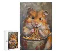 Puzzles pour Adolescents 1000 PCS Cute Hamster Spaghetti Eat Puzzles, Jeux Relaxants, Décoration Intérieure, Cadeaux Et Idées Cadeaux Uniques pour Un Anniversaire 1000 PCS