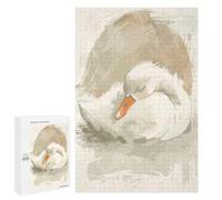 Puzzles pour Adolescents 1000 PCS Cute Sleeping Baby Swan Nursery Illustration Puzzles pour Adultes - Jeu Manuel Anti-Stress - Cadeaux Uniques pour Anniversaire Et Noël 1000 PCS