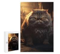 Puzzles pour Adolescents 1000 PCS Dark Evil Funny Fat Cat Puzzles pour Adolescents, Jouets À Faire Soi-même, Activités Amusantes À La Maison pour Passer Le Temps, 1000 PCS