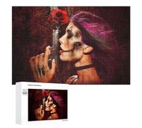Puzzles pour Adolescents 1000 PCS Dark Rose A Gothic Artwork Puzzles pour Adultes Jeu De Réflexion Décoration Intérieure Activités Amusantes À La Maison 1000 PCS
