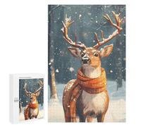 Puzzles pour Adolescents 1000 PCS Deer in Winter Wonderland Puzzles pour Adultes Jeux De Société en Famille Améliorer La Mémoire Cadeaux d'anniversaire Uniques 1000 PCS