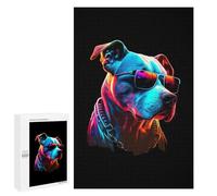 Puzzles pour Adolescents 1000 PCS Dogo Argentino Puzzles pour Adultes Jeux Relaxants pour S'amuser en Famille Cadeaux De Noël Et d'anniversaire 1000 PCS