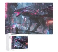 Puzzles pour Adolescents 1000 PCS Dragon Cityscape Puzzle Anti-Stress, Jouet Idéal pour Une Décoration Amusante À La Maison, 1000 PCS
