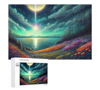Puzzles pour Adolescents 1000 PCS Enchanted Celestial Landscape Puzzles pour Adultes Jeux Relaxants Découpe De Précision Jeu Stimulant Cadeaux 1000 PCS