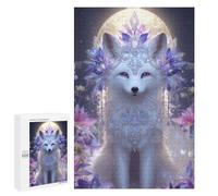 Puzzles pour Adolescents 1000 PCS Enchanted Moonlit Fox Crown Puzzles pour Adultes Assemblage De Modèles De Puzzles Défi À Réaliser Soirée Jeux Et Divertissement en Famille 1000 PCS