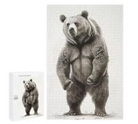 Puzzles pour Adolescents 1000 PCS Expressions Bear Drawing Puzzles pour Adultes Jeux Relaxants pour S'amuser en Famille Cadeaux De Noël Et d'anniversaire 1000 PCS