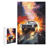 Puzzles pour Adolescents 1000 PCS Fire Car on Street Puzzles pour Adolescents, Jouets Anti-Stress, Décoration Murale, Cadeaux d'anniversaire Et De Noël Uniques 1000 PCS