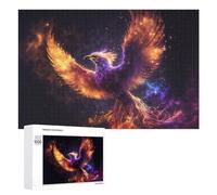 Puzzles pour Adolescents 1000 PCS Flaming Phoenix Cosmic Artwork Puzzles pour Adultes Jeux Relaxants Découpe De Précision Jeu Stimulant Cadeaux 1000 PCS