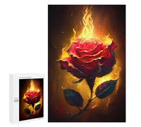 Puzzles pour Adolescents 1000 PCS Flaming Rose Artwork-3 Puzzles pour Adolescents, Jouets Anti-Stress, Décoration Murale, Cadeaux d'anniversaire Et De Noël Uniques 1000 PCS
