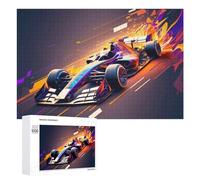 Puzzles pour Adolescents 1000 PCS Formula 1 Speed Artwork -2 Puzzles pour Adolescents Jeux Relaxants Assemblage De Motifs Cadeaux Uniques d'anniversaire Et De Noël 1000 PCS
