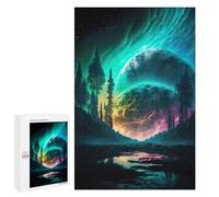 Puzzles pour Adolescents 1000 PCS Forrest Creek Moon Galaxy Casse-têtes pour Adultes Jeu De Réflexion Assemblage De Motifs Interaction Parent-Enfant 1000 PCS