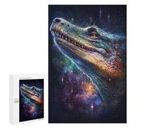 Puzzles pour Adolescents 1000 PCS Galactic Crocodile Art Print-5 Puzzles pour Adultes Assemblage De Modèles De Puzzles Défi À Réaliser Soirée Jeux Et Divertissement en Famille 1000 PCS