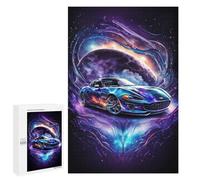 Puzzles pour Adolescents 1000 PCS Galactic Sports Car Art Print-2 Puzzles pour Adultes Assemblage De Modèles De Puzzles Défi À Réaliser Soirée Jeux Et Divertissement en Famille 1000 PCS