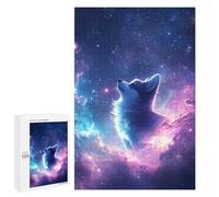 Puzzles pour Adolescents 1000 PCS Galactic Wolf in Space Puzzles pour Adultes Activités Familiales Interaction Parent-Enfant Jeu Au Design Élégant 1000 PCS
