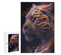 Puzzles pour Adolescents 1000 PCS Galaxy Gold Tiger Animal Puzzles, Jeux Amusants, Assemblage De Motifs, Cadeaux Uniques d'anniversaire Et De Noël 1000 PCS