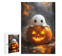 Puzzles pour Adolescents 1000 PCS Ghost on Pumpkin Puzzles pour Adolescents, Jouets Anti-Stress, Décoration Murale, Cadeaux d'anniversaire Et De Noël Uniques 1000 PCS