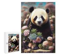 Puzzles pour Adolescents 1000 PCS Giant Panda with Flowers Puzzles pour Adolescents Améliorent La Mémoire Difficiles À Compléter Jeux Stimulants 1000 PCS