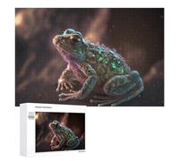 Puzzles pour Adolescents 1000 PCS Glowing Cosmic Frog Puzzles pour Adultes Jeux Relaxants Découpe De Précision Jeu Stimulant Cadeaux 1000 PCS