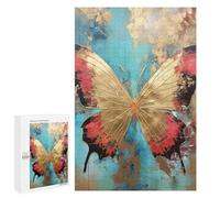 Puzzles pour Adolescents 1000 PCS Golden Butterfly Puzzles Jeux De Détente Décoration Parfaite Cadeaux Uniques d'anniversaire Et De Noël 1000 PCS