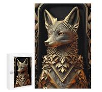 Puzzles pour Adolescents 1000 PCS Golden Fox Portrait Casse-tête pour Adultes, Jeu De Réflexion Difficile, Original, Cadeau d'anniversaire 1000 PCS