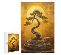 Puzzles pour Adolescents 1000 PCS Golden Harmony Bonsai Tree Puzzles pour Adolescents, Jouets Anti-Stress, Décoration Murale, Cadeaux d'anniversaire Et De Noël Uniques 1000 PCS