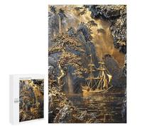 Puzzles pour Adolescents 1000 PCS Golden Horizon Coastline Puzzles Jeux De Détente Décoration Parfaite Cadeaux Uniques d'anniversaire Et De Noël 1000 PCS