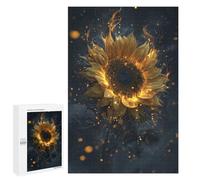 Puzzles pour Adolescents 1000 PCS Golden Sunflower with Fire Effect-1 Puzzles pour Adultes Activités Familiales Interaction Parent-Enfant Jeu Au Design Élégant 1000 PCS