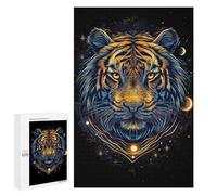 Puzzles pour Adolescents 1000 PCS Golden Tiger Art Print Puzzles pour Adolescents Améliorent La Mémoire Difficiles À Compléter Jeux Stimulants 1000 PCS