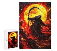 Puzzles pour Adolescents 1000 PCS Grim Reaper in Hellfire Puzzles pour Adultes - Jeu Manuel Anti-Stress - Cadeaux Uniques pour Anniversaire Et Noël 1000 PCS