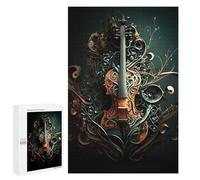 Puzzles pour Adolescents 1000 PCS Guitar Music Puzzles pour Adultes Jouets Anti-Stress pour S'amuser en Famille Interaction Parent-Enfant 1000 PCS