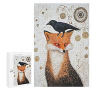 Puzzles pour Adolescents 1000 PCS Gustav Klimt Fox and Raven Puzzles, Jeux Amusants, Assemblage De Motifs, Cadeaux Uniques d'anniversaire Et De Noël 1000 PCS