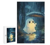 Puzzles pour Adolescents 1000 PCS Halloween Ghost in The Rain Puzzles pour Adultes Jeux De Société en Famille Améliorer La Mémoire Cadeaux d'anniversaire Uniques 1000 PCS