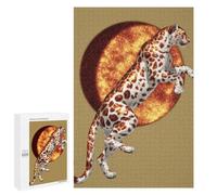 Puzzles pour Adolescents 1000 PCS Leopard Sunset Art Print Puzzles pour Adolescents Améliorent La Mémoire Difficiles À Compléter Jeux Stimulants 1000 PCS