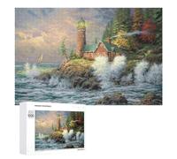 Puzzles pour Adolescents 1000 PCS Lighthouse by The Sea Puzzles pour Adultes Jeux Relaxants Découpe De Précision Jeu Stimulant Cadeaux 1000 PCS