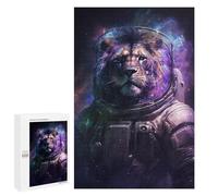 Puzzles pour Adolescents 1000 PCS Lion Astronaut in Space -4 Puzzles pour Adultes Jeux Amusants Décoration Parfaite Cadeaux Uniques d'anniversaire Et De Noël 1000 PCS