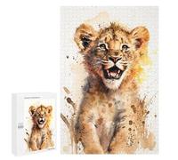 Puzzles pour Adolescents 1000 PCS Lion Watercolor Sketch Puzzles pour Adultes Jeux Relaxants pour S'amuser en Famille Cadeaux De Noël Et d'anniversaire 1000 PCS