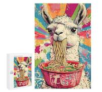 Puzzles pour Adolescents 1000 PCS Llama Eating Ramen Japan Retro Puzzles pour Adultes - Jeu Manuel Anti-Stress - Cadeaux Uniques pour Anniversaire Et Noël 1000 PCS