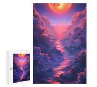 Puzzles pour Adolescents 1000 PCS Magical Clouds Sunset Sky Puzzles pour Adultes Assemblage De Modèles De Puzzles Défi À Réaliser Soirée Jeux Et Divertissement en Famille 1000 PCS