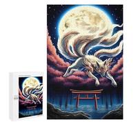 Puzzles pour Adolescents 1000 PCS Magical Nine Tailed Fox Puzzles pour Adolescents - Jeu Familial - Décoration Murale - Interaction Parent-Enfant 1000 PCS
