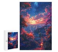Puzzles pour Adolescents 1000 PCS Magical Sunset in The Cityscape Puzzles pour Adultes Assemblage De Modèles De Puzzles Défi À Réaliser Soirée Jeux Et Divertissement en Famille 1000 PCS