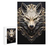 Puzzles pour Adolescents 1000 PCS Majestic Alpha Wolf Puzzle pour Adultes Jeux Relaxants Décoration Murale pour Les Joueurs 1000 PCS