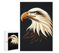 Puzzles pour Adolescents 1000 PCS Majestic Eagle Vector Portrait with Sharp Gaze Puzzles pour Adultes - Jeu Manuel Anti-Stress - Cadeaux Uniques pour Anniversaire Et Noël 1000 PCS