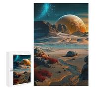 Puzzles pour Adolescents 1000 PCS Mars-Like Desert with Giant Planet Puzzles pour Adolescents, Jouets Anti-Stress, Décoration Murale, Cadeaux d'anniversaire Et De Noël Uniques 1000 PCS