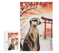 Puzzles pour Adolescents 1000 PCS Meerkat Japan Painting Puzzles, Jeux Relaxants, Décoration Intérieure, Cadeaux Et Idées Cadeaux Uniques pour Un Anniversaire 1000 PCS