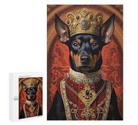 Puzzles pour Adolescents 1000 PCS Miniature Pinscher King Puzzles, Jeux Amusants, Assemblage De Motifs, Cadeaux Uniques d'anniversaire Et De Noël 1000 PCS
