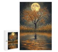 Puzzles pour Adolescents 1000 PCS Moonlit Autumn Reflections Puzzles pour Adultes Activités Familiales Interaction Parent-Enfant Jeu Au Design Élégant 1000 PCS