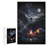 Puzzles pour Adolescents 1000 PCS Moonlit Campfire Reflections Puzzles pour Adultes Jeu De Réflexion Décoration Intérieure Activités Amusantes À La Maison 1000 PCS