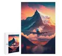 Puzzles pour Adolescents 1000 PCS Mountain Flight Sunset Puzzles pour Adultes Jeu Familial Décoration Parfaite Difficile À Compléter 1000 PCS